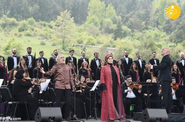 (تصاویر) الهام علی اف و همسرش در جشنواره موسیقی قره باغ