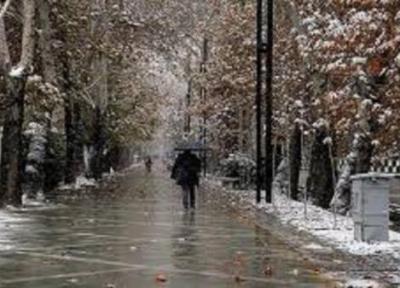 ادامه بارش های برف و باران استان همدان در روز چهارشنبه