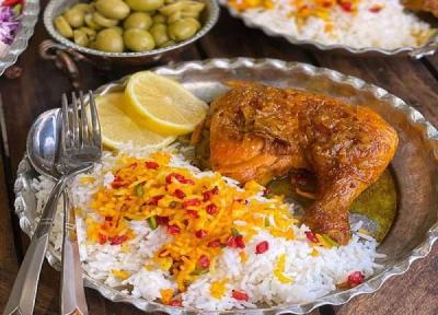 طرز تهیه مرغ شاندیزی ، خوشمزه ترین روش پخت چلو مرغ مشهدی